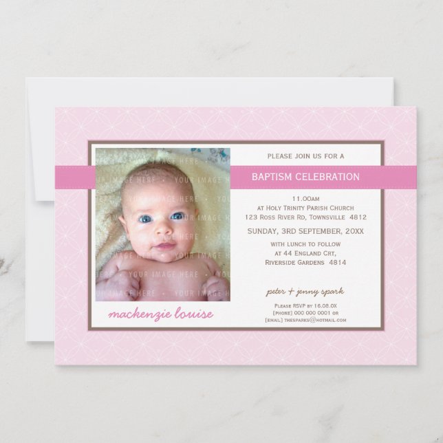 PHOTO BAPTISM INVITATION :: gloire 3L (Devant)