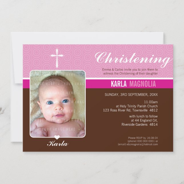 PHOTO BAPTISM INVITATION :: peace 3 L (Devant)