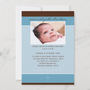 PHOTO BAPTISM INVITATIONS :: doucement repéré 5P