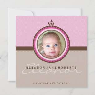 PHOTO BAPTISM INVITATIONS :: fantastique 3SQ