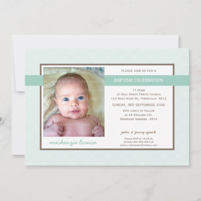 PHOTO BAPTISM INVITE :: glory 2L (Front)