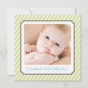 PHOTO BAPTISM INVITES :: candystripes 4SQ