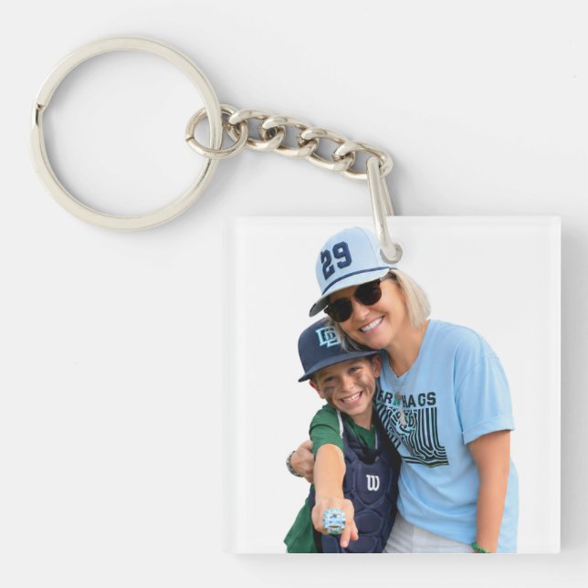 Photo Baseball Grandma Keychain (Front)