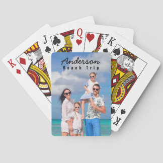Photo Beach Trip Playing Cards