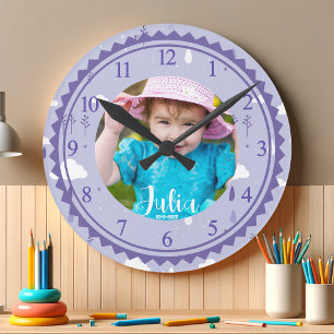 Photo bébé personnalisée Horloge murale d'annivers