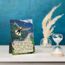 Belle Écriture d'aigle Plaque Isaïe 40:31