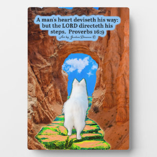 Photo Belle Eskie Scripture Plaque Proverbes 16:9