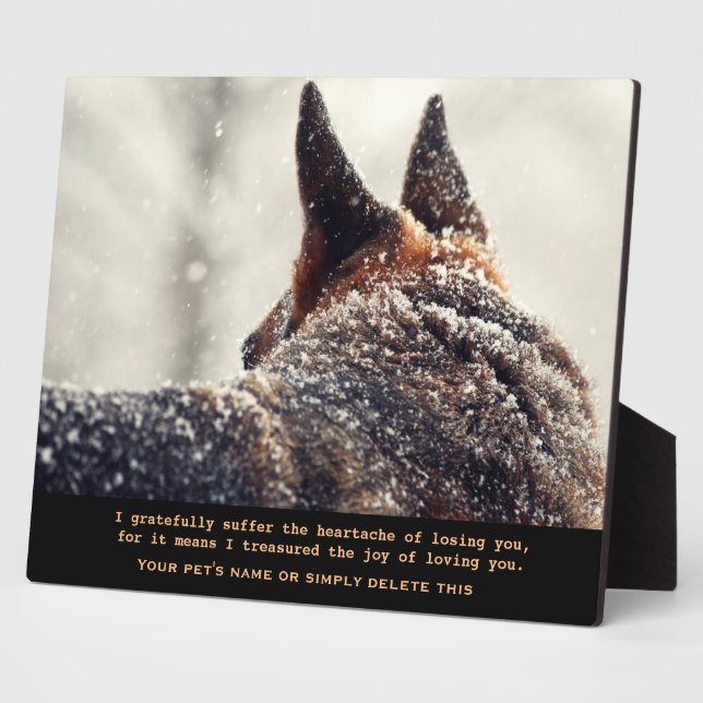 Photo Belle plaque commémorative d'animal de compagnie B (Côté)