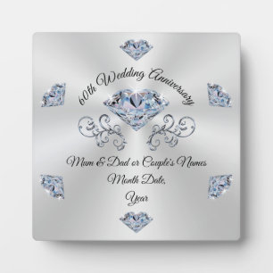 Photo Belle Plaque personnalisée, 60e Anniversaire