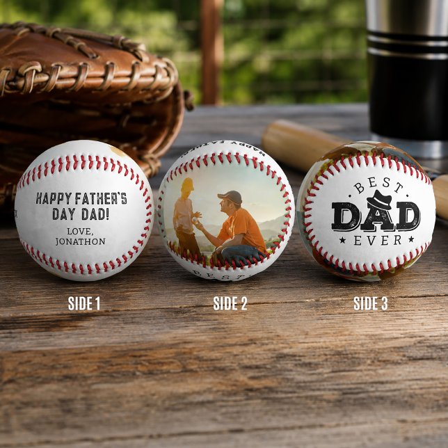 Photo Best Dad Ever Father's Day Baseball (Photo Best Dad Ever Father's Day Baseball)