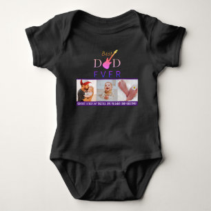 Photo Best Dad Ever Trendy Cute 1st Father's Day Baby Bodysuit