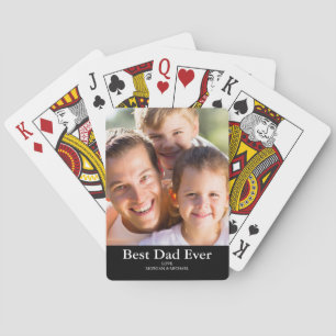 Photo Best Dad  Playing Cards