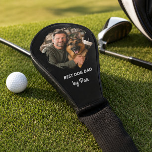 Photo best DOG dad father black kids Golf Head Cover