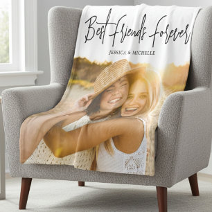 Photo  Best Friends Name Fleece Blanket
