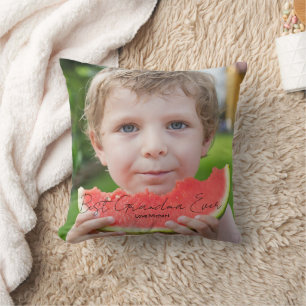Photo Best Grandma Ever  Throw Pillow