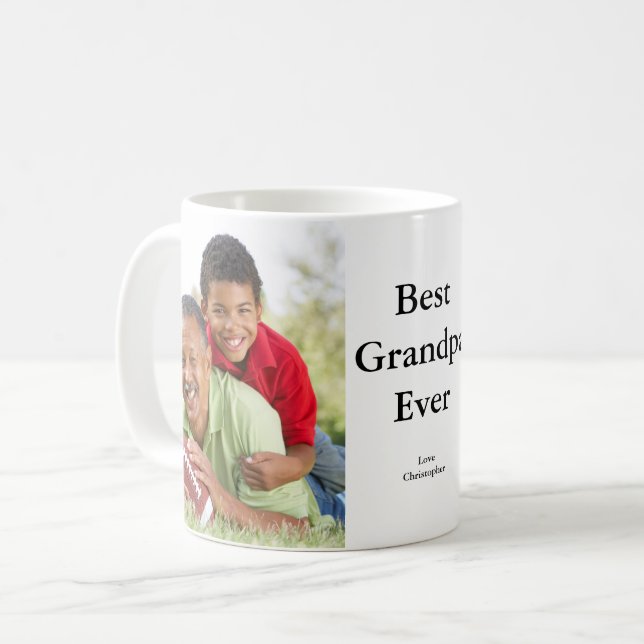 Photo Best Grandpa Ever  Coffee Mug (Front Left)