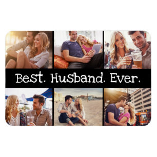 Photo Best Husband Ever Fun Personalized Black Magnet