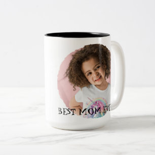 Photo Best Mom Ever Two-Tone Coffee Mug