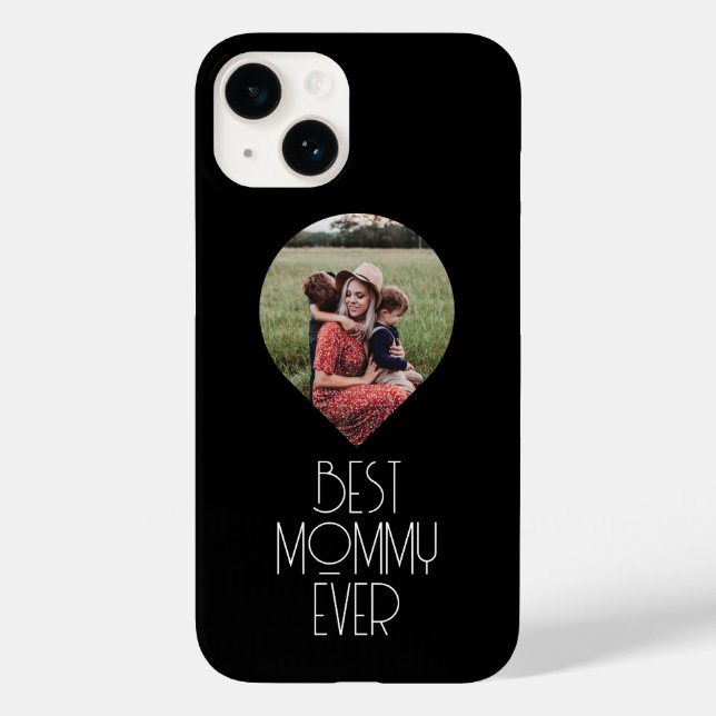Photo Best Mommy Ever Modern Script Case-Mate iPhone Case (Back)