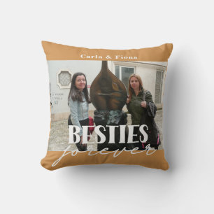 Photo Besties Best Friends Gift Throw Pillow