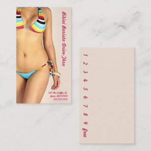 Photo Bikini Barista Drive-Thru Customize Loyalty Card