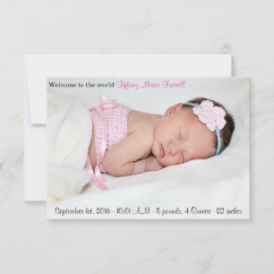 Photo Birth Announcement