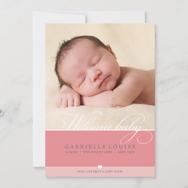 PHOTO BIRTH ANNOUNCEMENT :: lovely type 1 (Front)