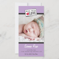 PHOTO BIRTH ANNOUNCEMENT :: made with love 4
