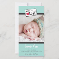 PHOTO BIRTH ANNOUNCEMENT :: made with love 6