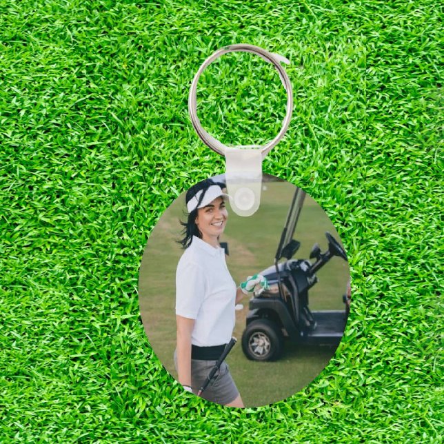 Photo Birthday Gift for an Amazing Golfer Keychain (Swing into Sophistication!
)
