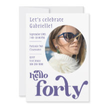 Photo Birthday Invitation for her | Forty