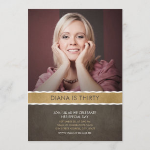 Photo Birthday Invitations 30th Party Picture