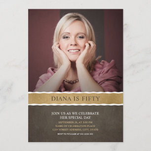 Photo Birthday Invitations 50th Party Picture