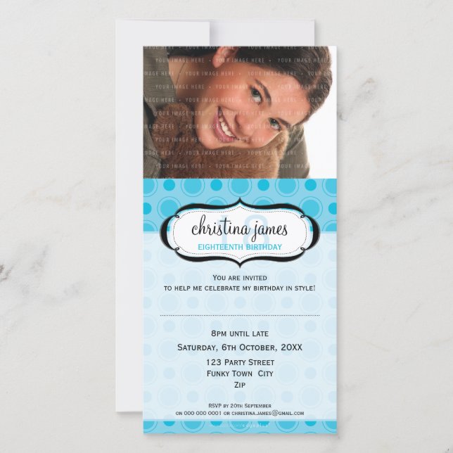 PHOTO BIRTHDAY INVITATIONS :: delicious 2 (Front)