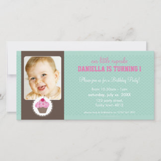 PHOTO BIRTHDAY PARTY INVITE :: cupcake 1L