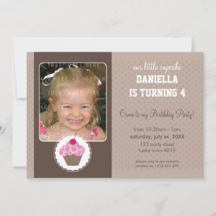 PHOTO BIRTHDAY PARTY INVITES :: cupcake 7L