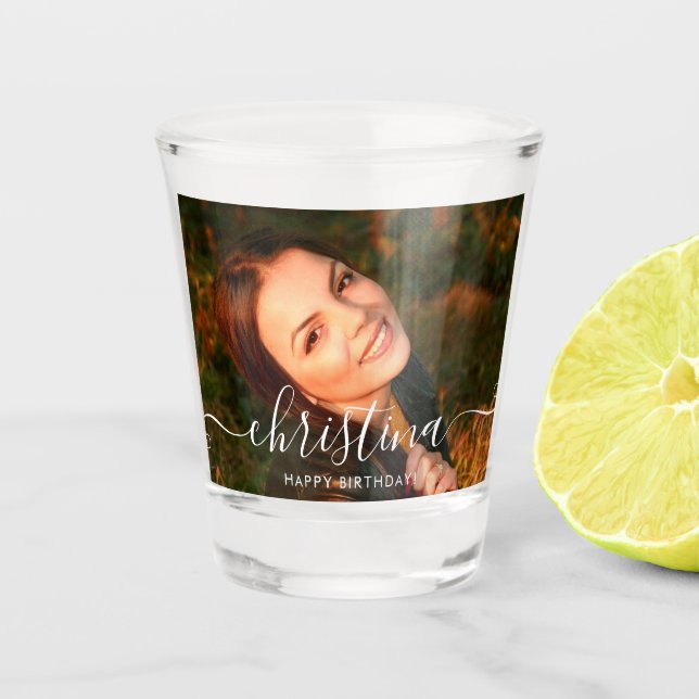 Photo Birthday Shot Glass (Front)