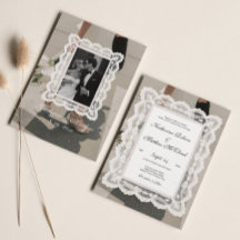 Photo Black and White Lace Wedding