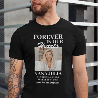 Photo Black Funeral Memorial T-Shirt