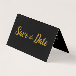 Photo Black & Gold moderne Enregistrer la carte Da