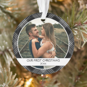 Photo Black Plaid de notre premier couple de Noël