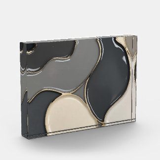 Photo block in stylish abstract graphic