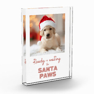 Photo Block, Santa Paws dog lover Christmas Gift Block