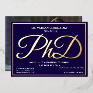 Photo Blue Gold PhD Graduation