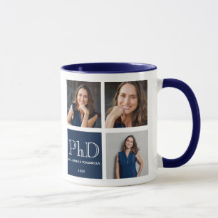 Photo Blue PhD Graduation Mug