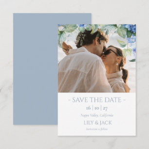 Photo Blue & White Hydrangea Enregistrer La Carte