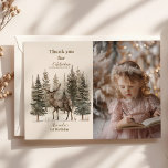 Photo Boho Winter Onederland Birthday Thank You Card<br><div class="desc">Express your gratitude in style with our "Photo Boho Winter Onederland" Birthday Thank You Card. This elegant card combines bohemian charm with winter wonderland beauty, providing a heartfelt way to thank your guests for celebrating your little one’s special milestone. Features: Personalized Photo Design: The thank you card features a chic...</div>