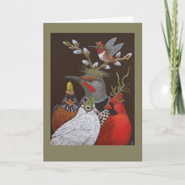 Photo bomb Robbie greeting card (Front)