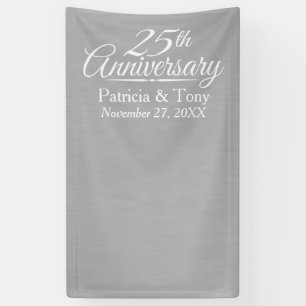 Photo Booth Backdrop - 25th Wedding Anniversary Banner