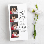 Photo Booth Bookmark Style Modern Save the Date<br><div class="desc">Fun photo booth bookmarks save the date photo cards. Fully customizable - choose any background colour,  change text colour,  add your engagement story on the backside... </div>